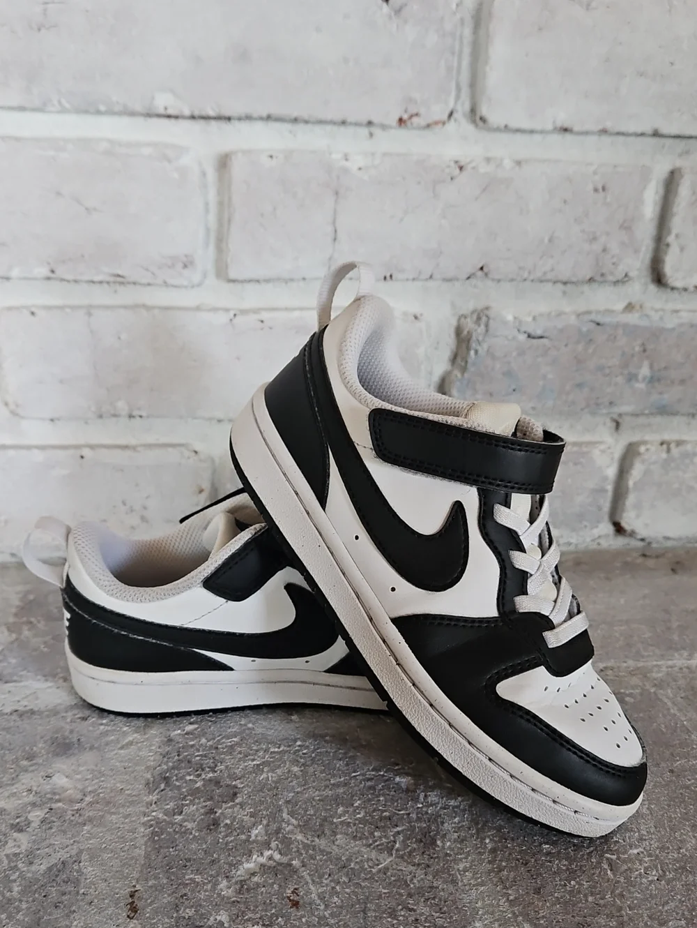 Kid's Nike Court Black & White Size 13